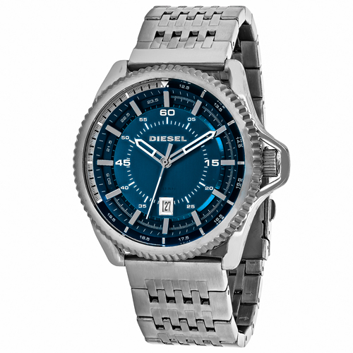 DZ1753 Diesel Mens Timeframes Gunmetal Band Blue Dial