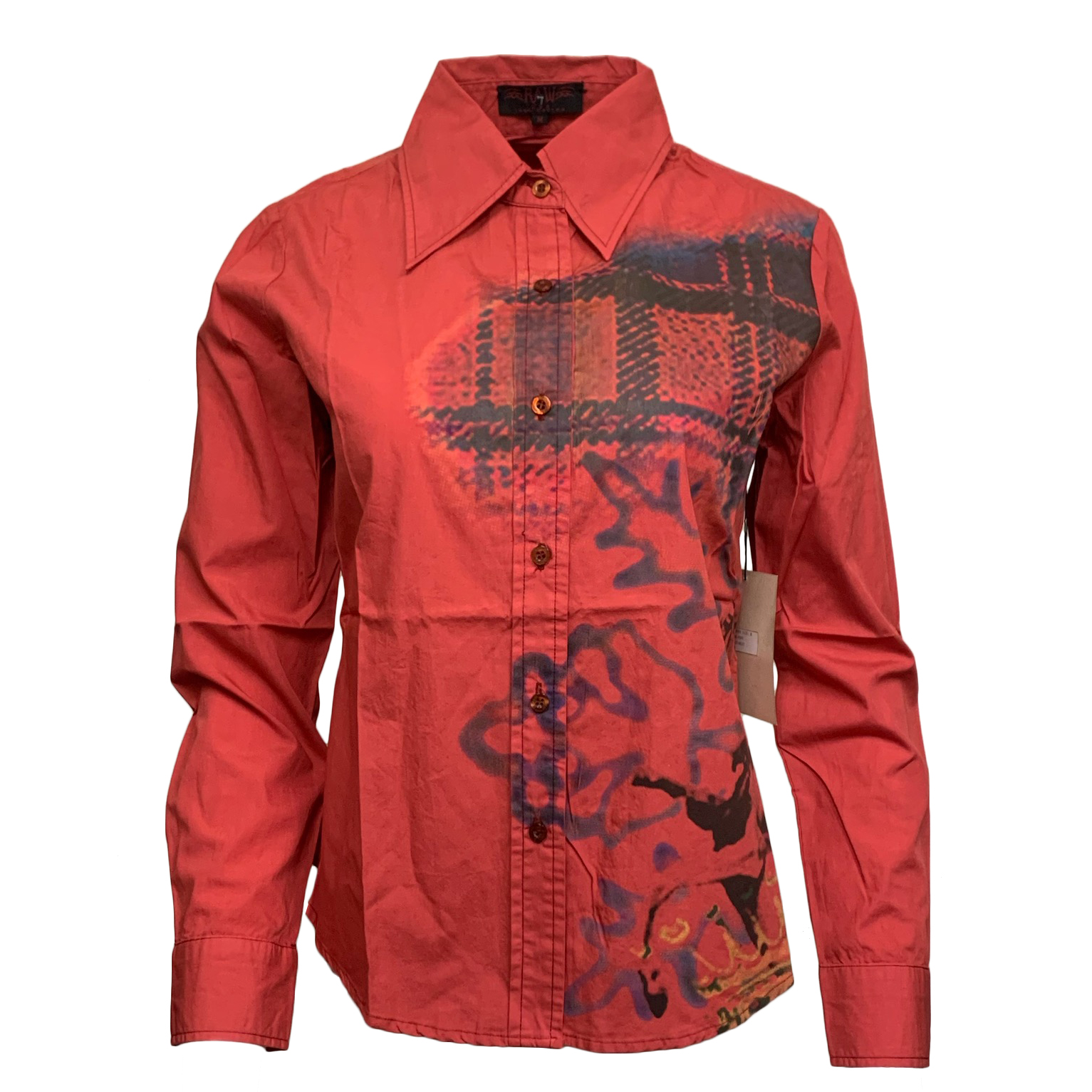 RAW 7 RH64-PONY Raw7 Women's Botton-Up Shirt Pony - Scarlet