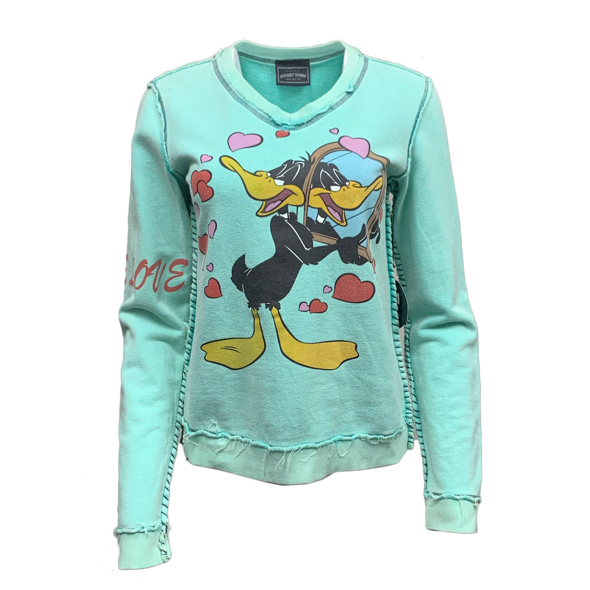 RAW 7 PTS103-DAFFYDUCK-LAGOON Classic Looney Tunes Sweater Daffy Duck - Lagoon