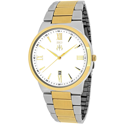 JV3512 Jivago Mens Clarity Two-tone silver gold tone Band Silver Dial