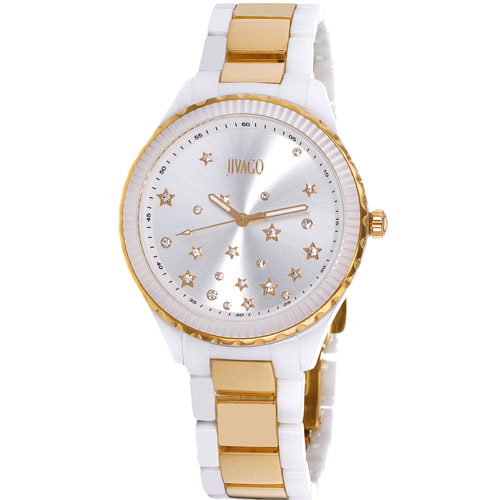 JV2416 Jivago Womens Sky Two-tone White Gold Band Silver Dial