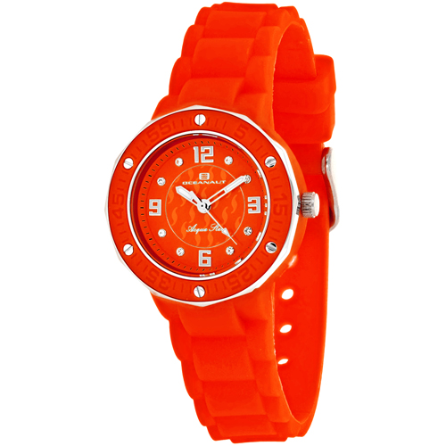 OC0440 Oceanaut Ladies Acqua Star Red Rubber Strap