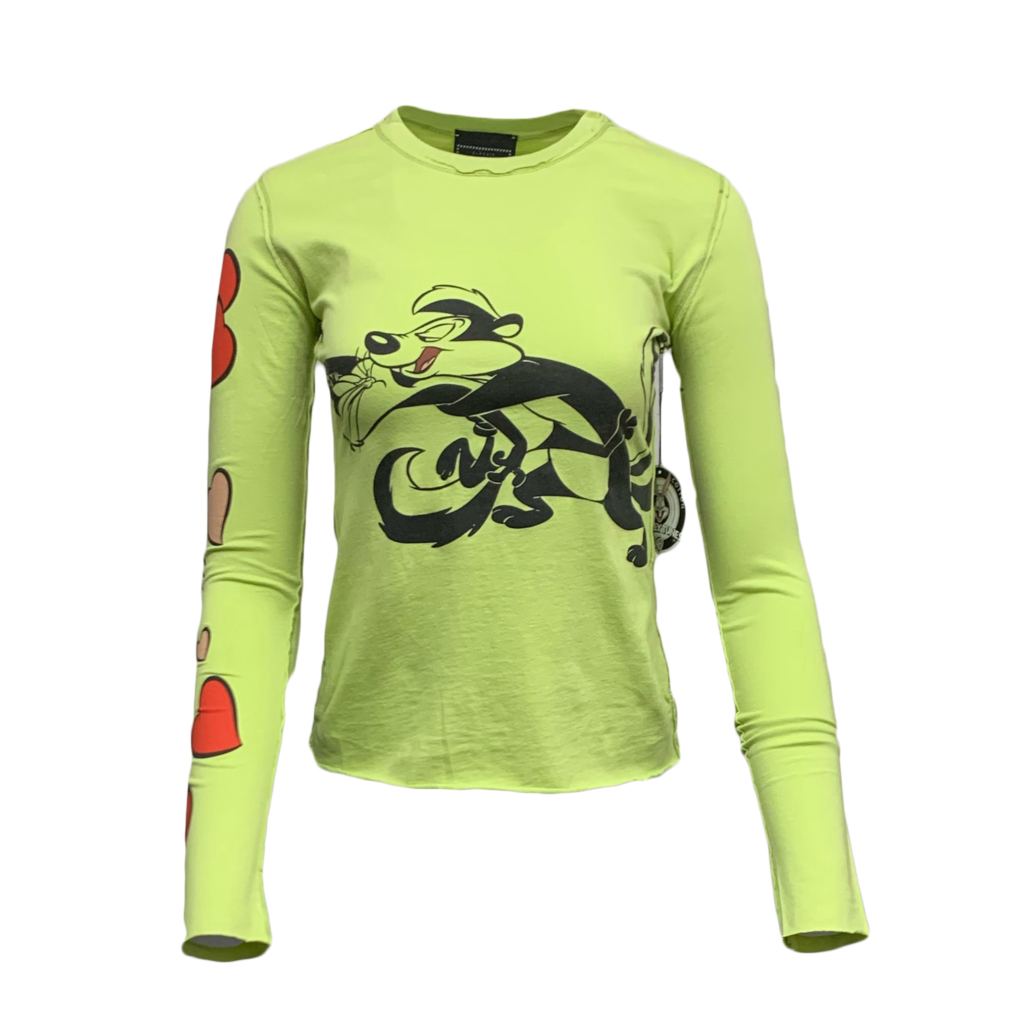 PTS94-PEPE-GRN Looney Tunes Women's Pepe Long Sleeve T-Shirt Green