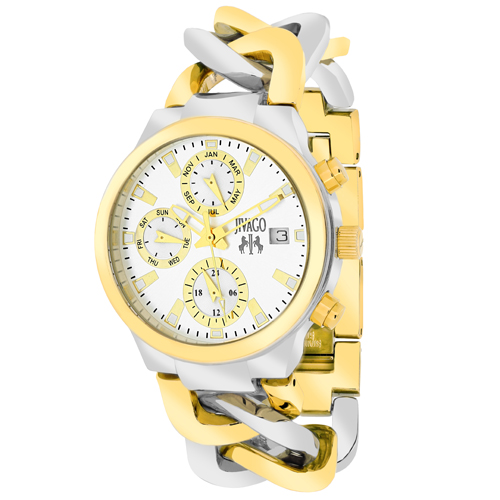 JV1241 Jivago Womens Levley Two-tone Silver Gold tone Band Silver Dial