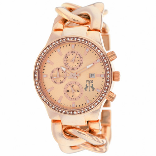 JV1227 Jivago Womens Lev Rose Gold Band Rose Gold Dial