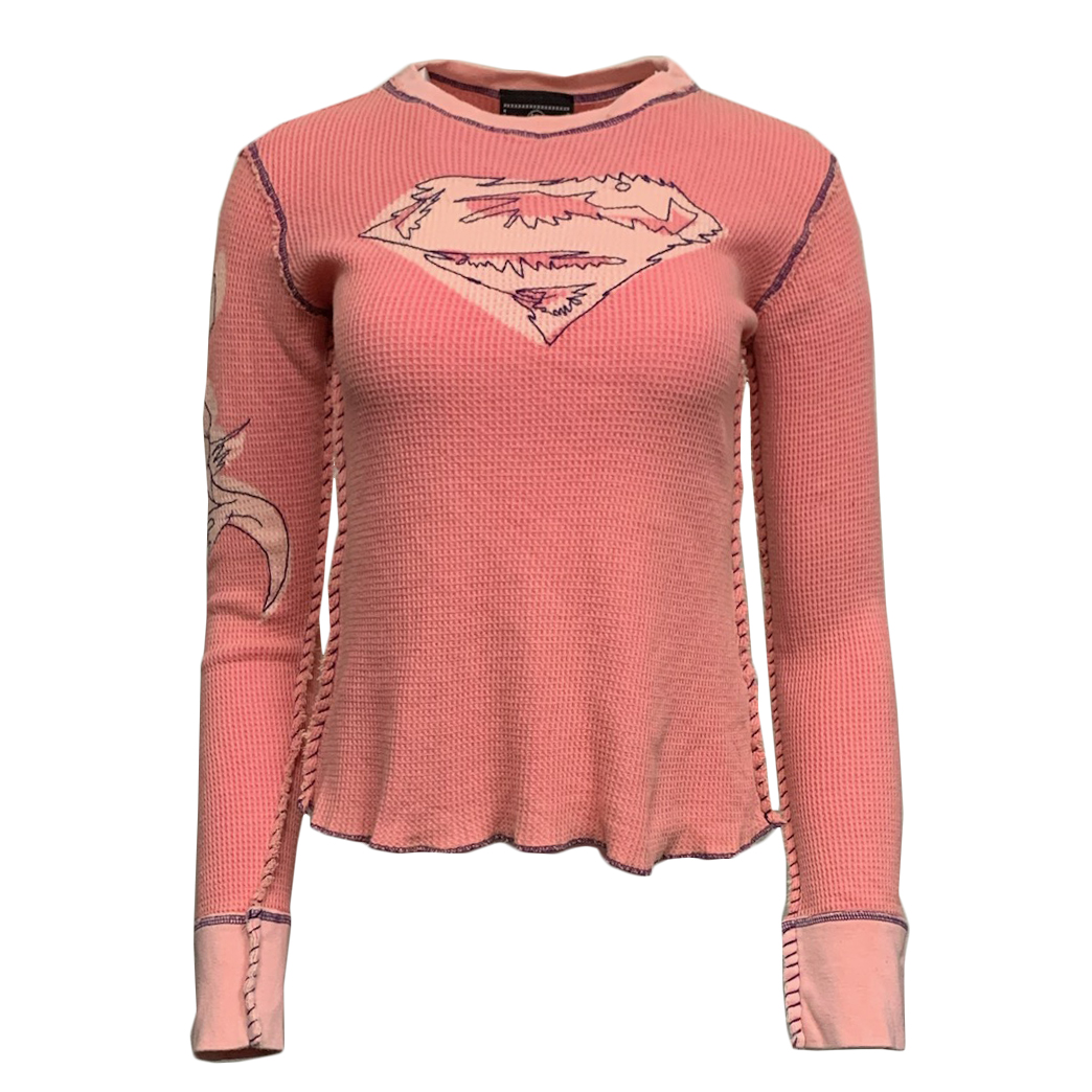 DC Comics PTH111-SUPERM-PINK DC Comics Women's Superman Thermal - Pink