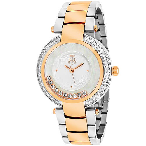 JV1617 Jivago Womens Celebrate Two-tone rose gold silver Band Pink Dial