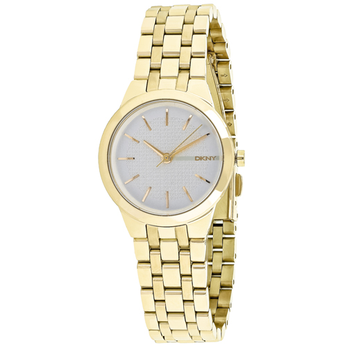 NY2491 DKNY Womens Park Slope Gold Band Silver Dial