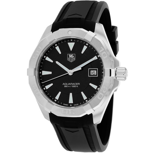 WAY1110.FT8021 Tag Heuer Mens Aquaracer WAY1110.FT8021 Black Band Black Dial