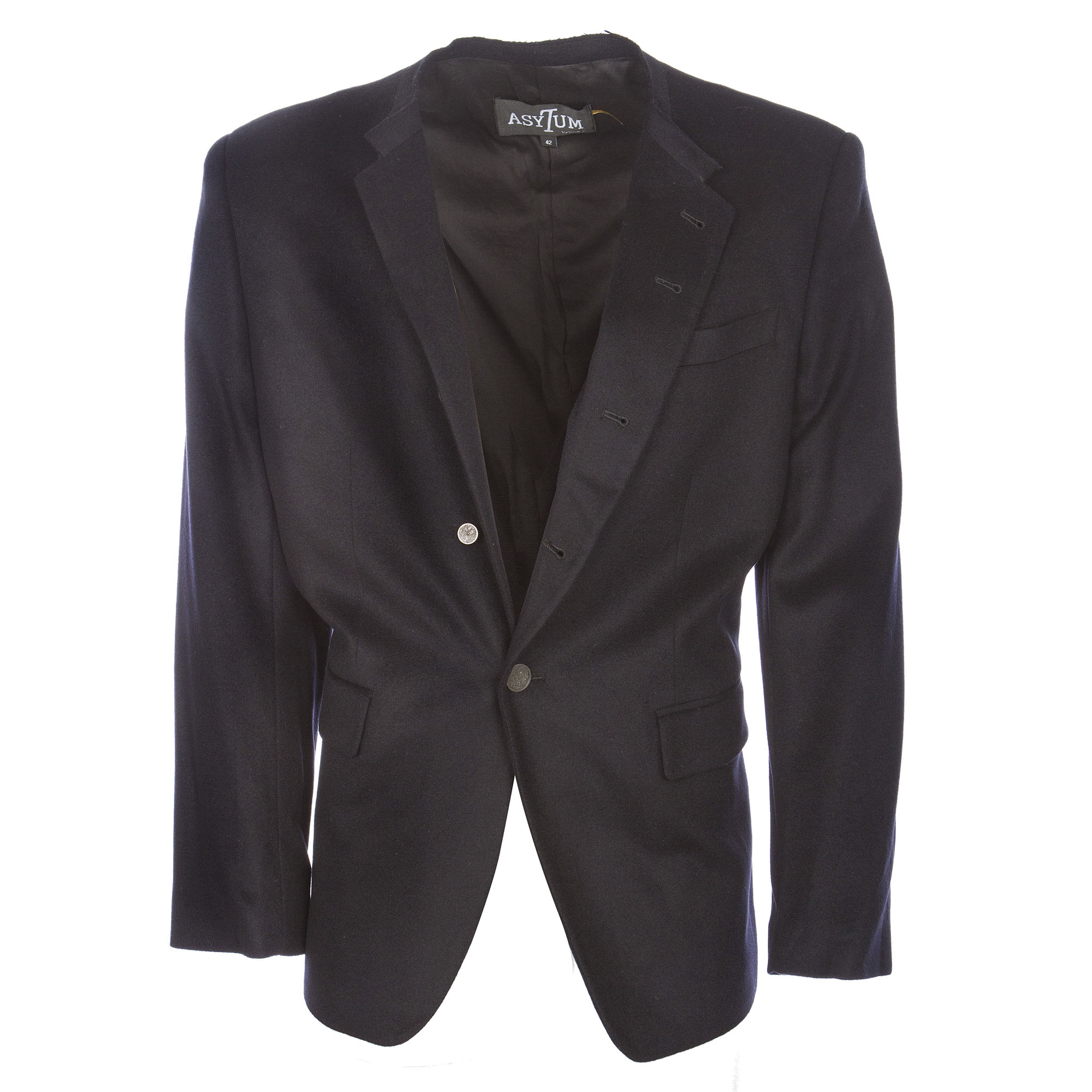 RAW 7 A08J01-Navy Asylum by Raw7 Men's Navy Cashmere Blazer