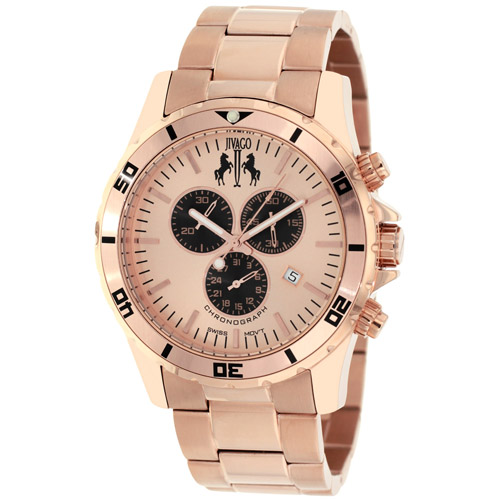 JV6123 Jivago Mens Ultimate Rose Gold Band Rose Gold Dial