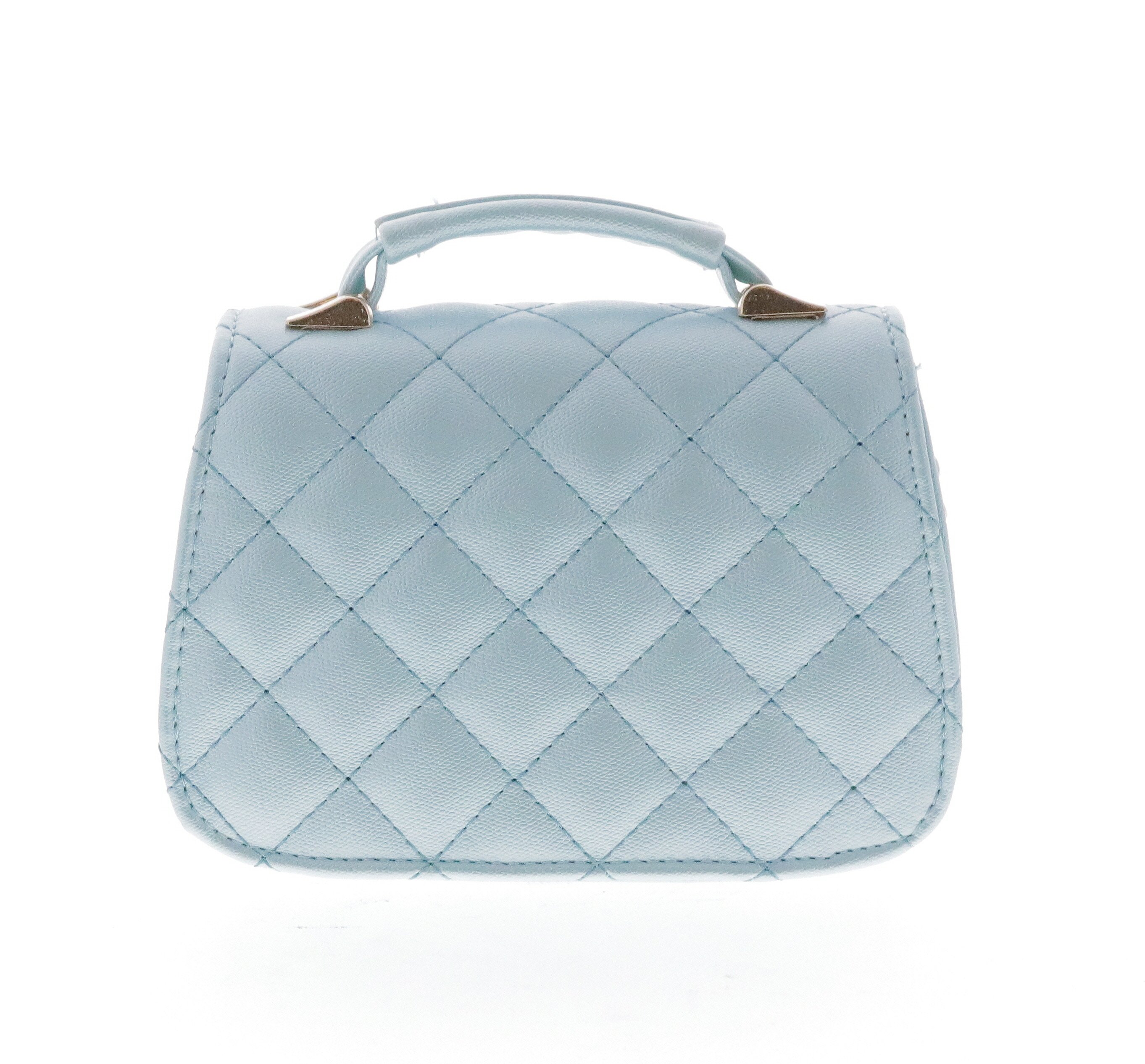 66241-P-OS-Pink Raw 7 by Doe A Dear Quilted Top Handle CB Purse w/ Eclipse & Star 66241-P-OS-Pink