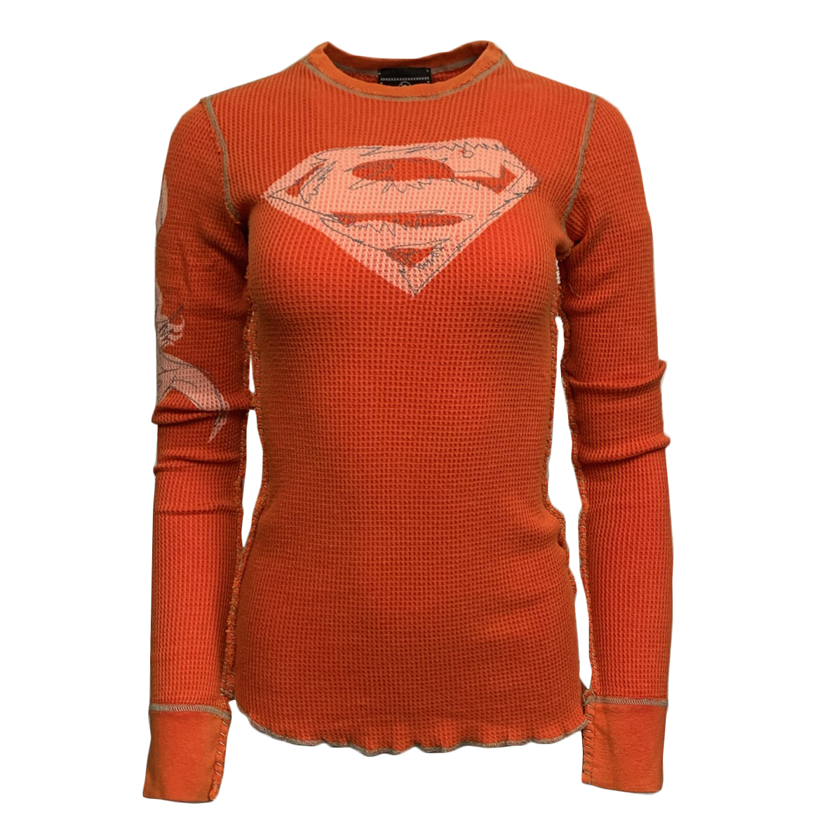 DC Comics PTH111-SUPERM-ORANGE DC Comics Women's Superman Thermal - Orange