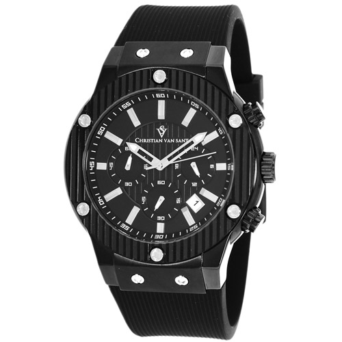 CV8120 Christian Van Sant Mens Monarchy Black Band Black Dial