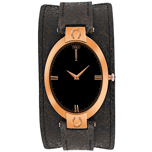 JV1830 Jivago Womens Good luck Dark brown Band Black Dial