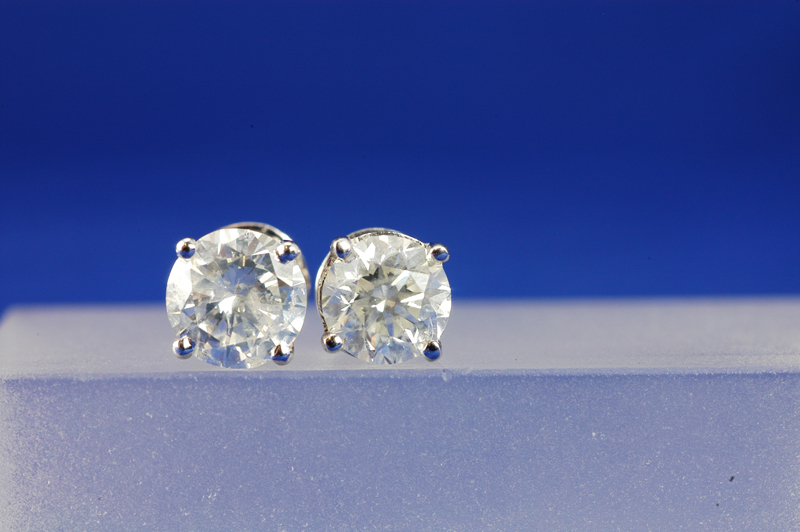 14K WG 1.30 CTTW DIAMOND SCREW-BACK STUD EARRINGS (HI/I)