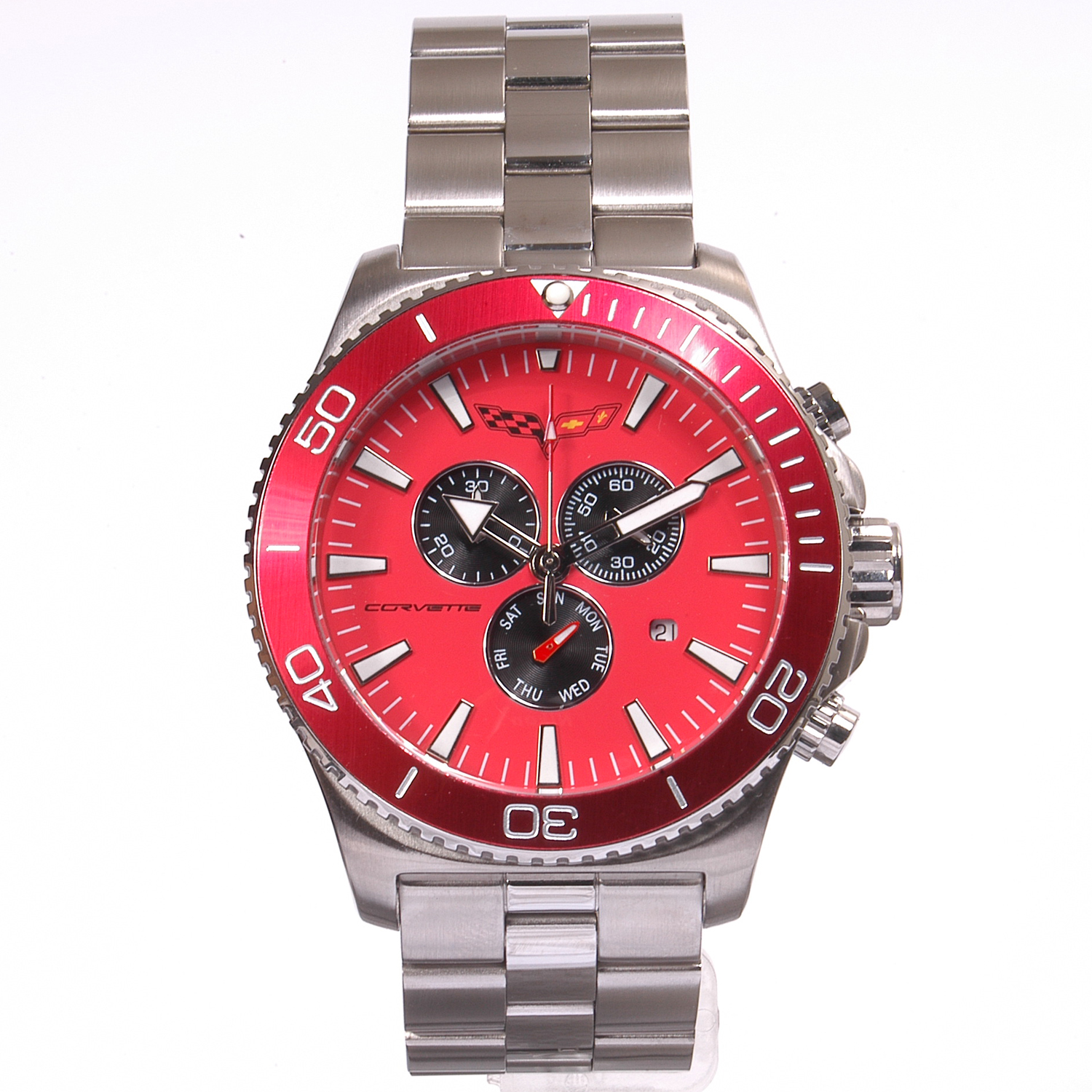 AKCR215-RED Corvette 215 Swiss Chrono Collection Red Dial