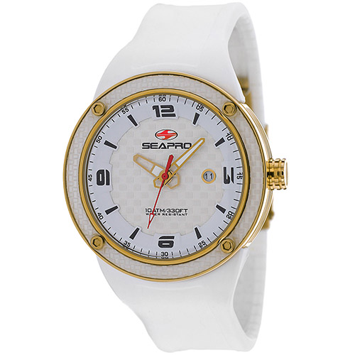 SP2115 Seapro Mens Driver White Band White Dial