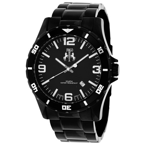 JV6110 Jivago Mens Ultimate Black Band Black Dial