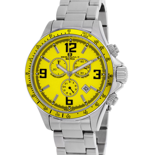 OC3324 Oceanaut Mens Baltica Silver Band Yellow Dial