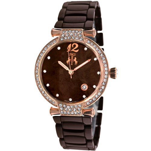 JV2212 Jivago Womens Bijoux Brown Band Brown MOP Dial