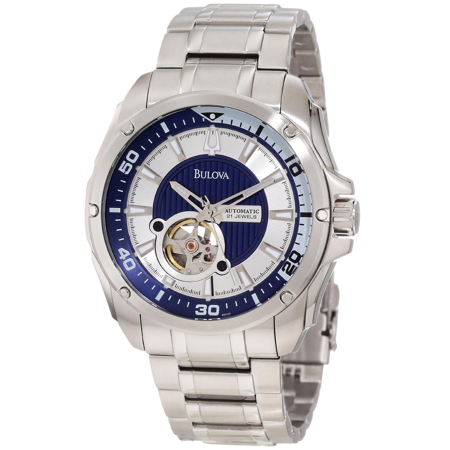 Bulova automatic 21 jewels blue top