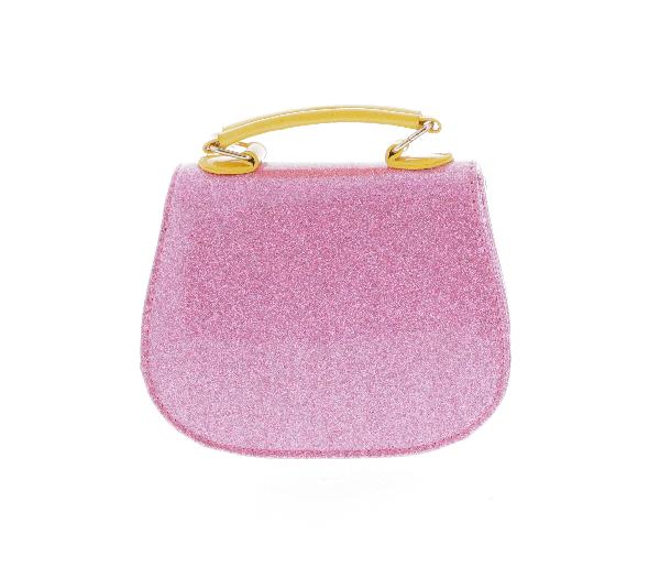 Raw 7 by Doe A Dear Patent Horse Shoe Large Bow with Top Handle Bag 0602-1-OS-DarkPink, Price: $38