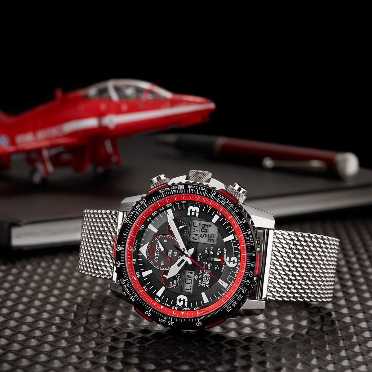 Citizen JY8079-76E Citizen Eco-Drive 46MM Limited Edition Promaster Skyhawk A-T World Timer - Red Arrows