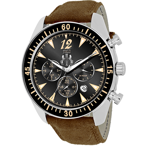 JV4513 Jivago Mens Timeless Brown Band Black Dial