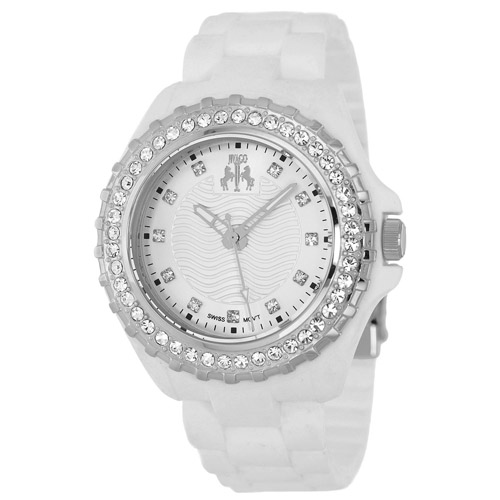 JV8213 Jivago Womens Cherie White Band Silver Dial