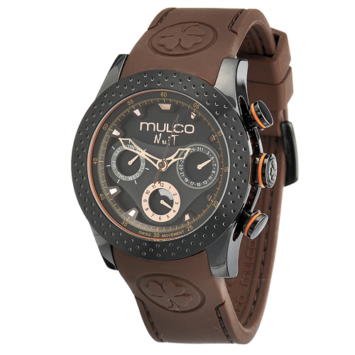 MW5-1962-035 Mulco Womens Nuit Mia Brown Band Black Dial