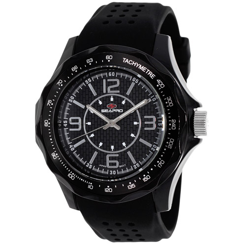 SP4110 Seapro  Mens Dynamic Black Band Black Dial