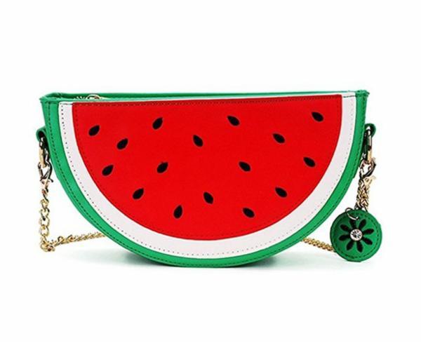 B9510-OS-Red Raw 7 by Doe A Dear Watermelon Chain Crossbody Purse