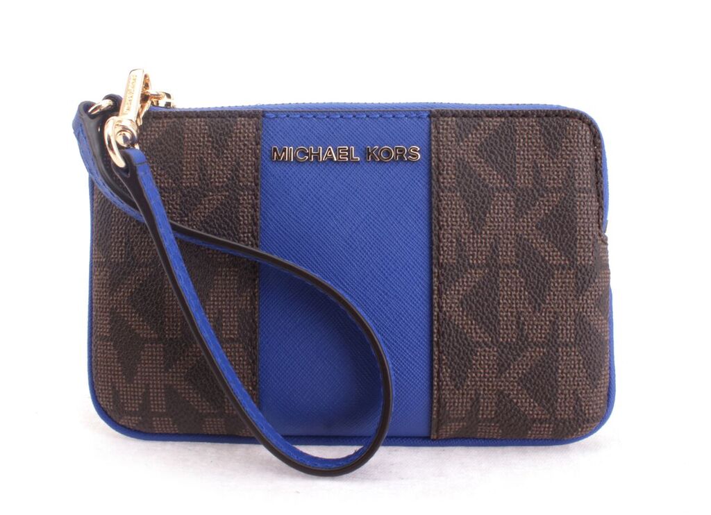 michael kors electric blue wristlet