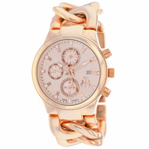 JV1224 Jivago Womens Lev Rose Gold Band Rose Gold Dial