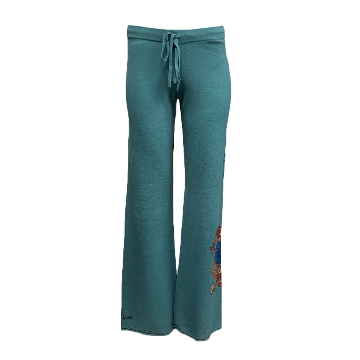RAW 7 PCSH36V-DRAGON-BLUEGRASS Vintage Raw7 Cashmere Pants Dragons - Blue Grass