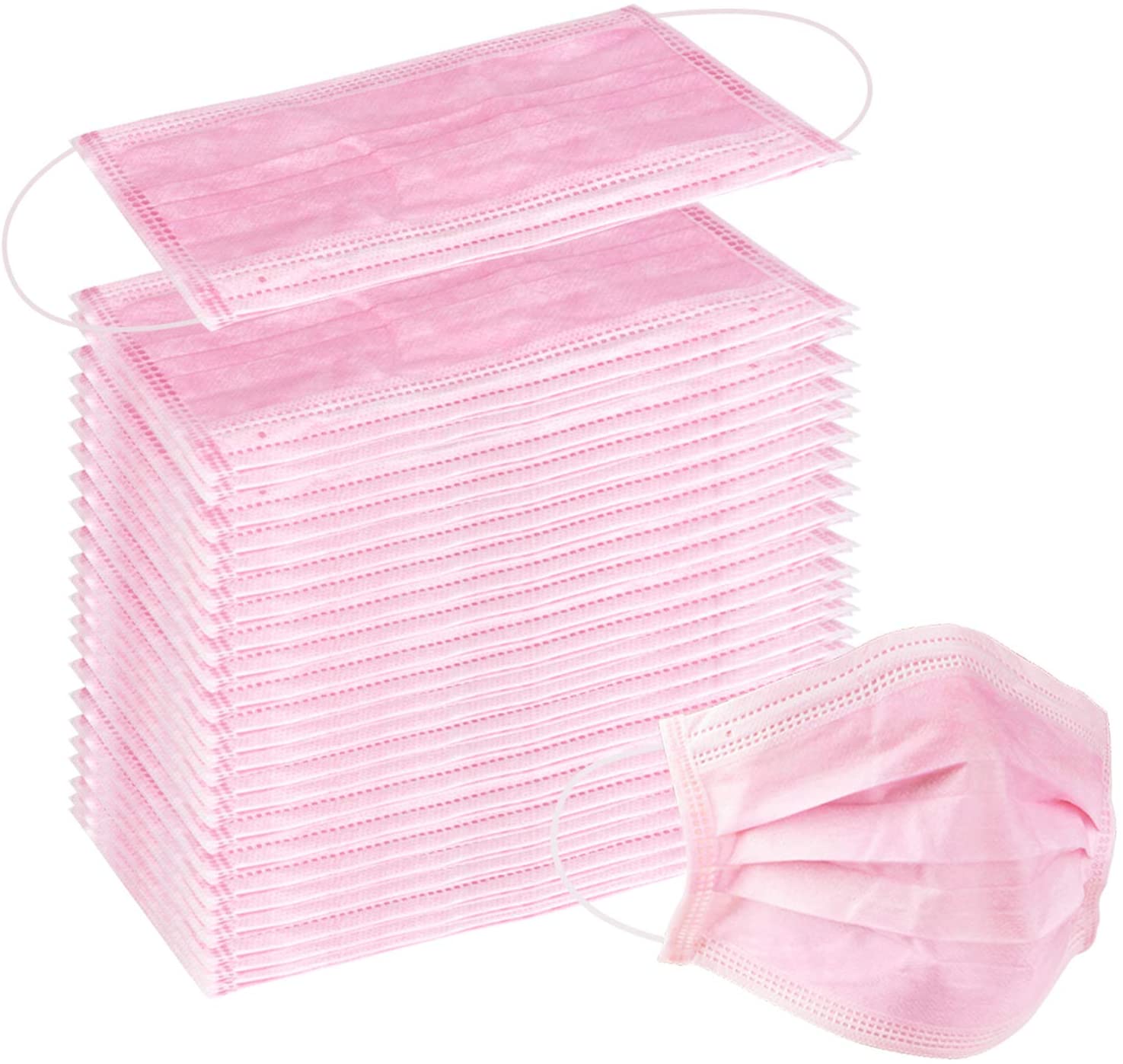 Detoxiz Detoxiz3plyPink1000 1000pcs Detoxiz 3ply Ear Loop Disposable Pink Mask