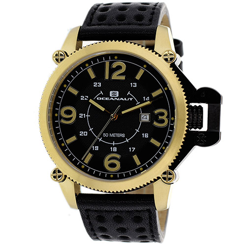 OC4112 Oceanaut Mens Scorpion Black Band Black Dial