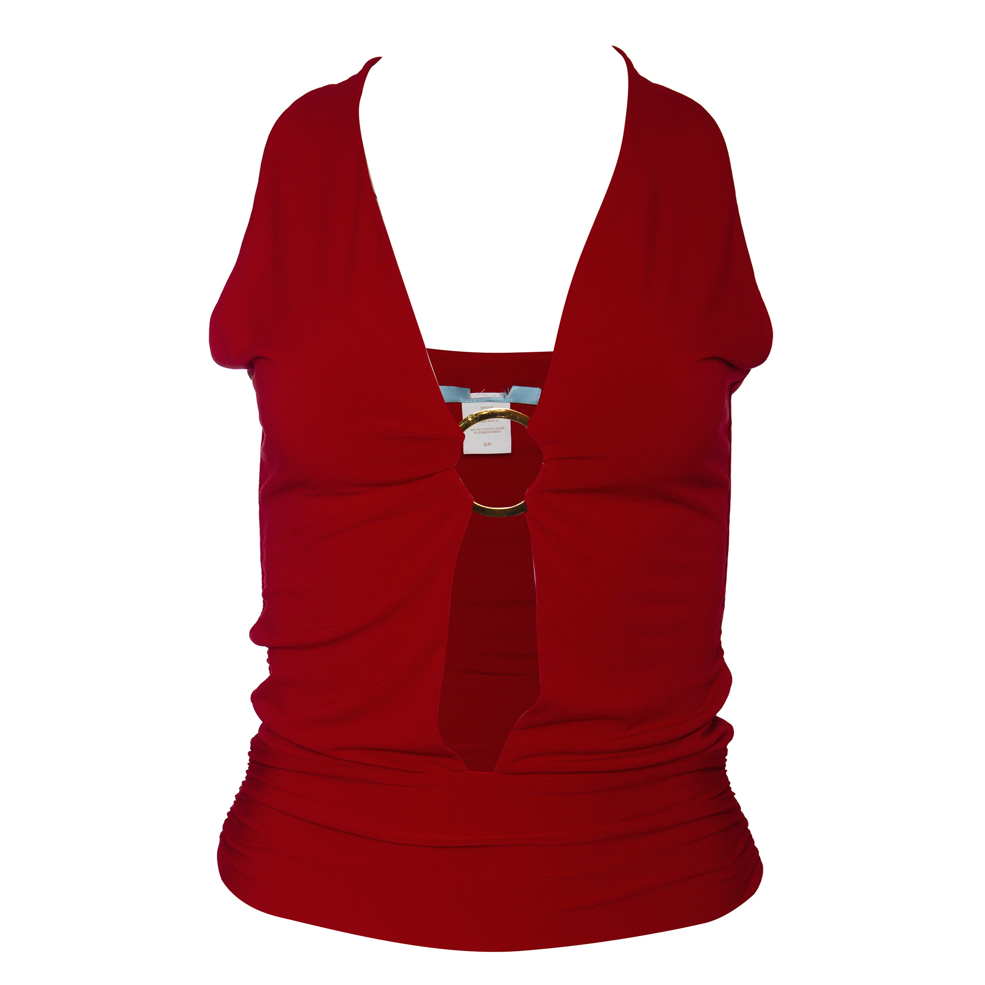 MARCINO-62136-RED Women's Red Halter Top Mini Dress by Marciano