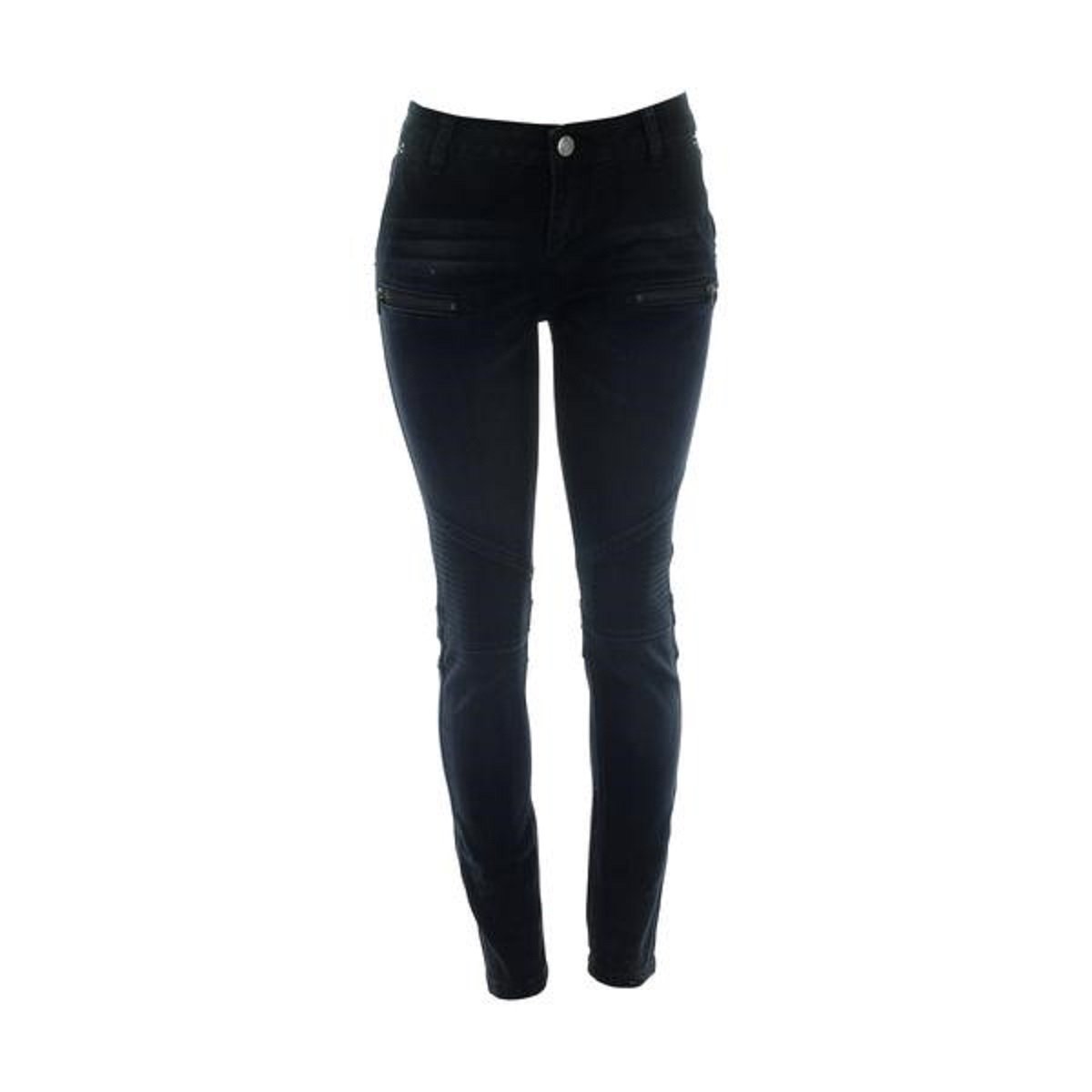B01J1Y9IWG B01J1Y9IWG Bee & Ceci - Women's Front 2 Zip Moto Skinny Jeans - Black - 11