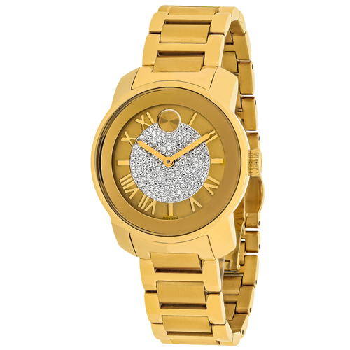 3600255 Movado Womens Bold 3600255 Gold Band Gold Dial