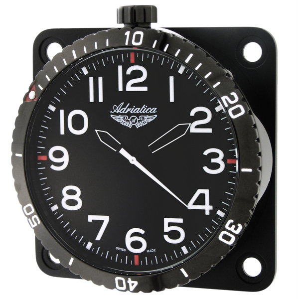 Adriatica Swiss Made Aviation Dash Board Watch Black Dial, Price: $209