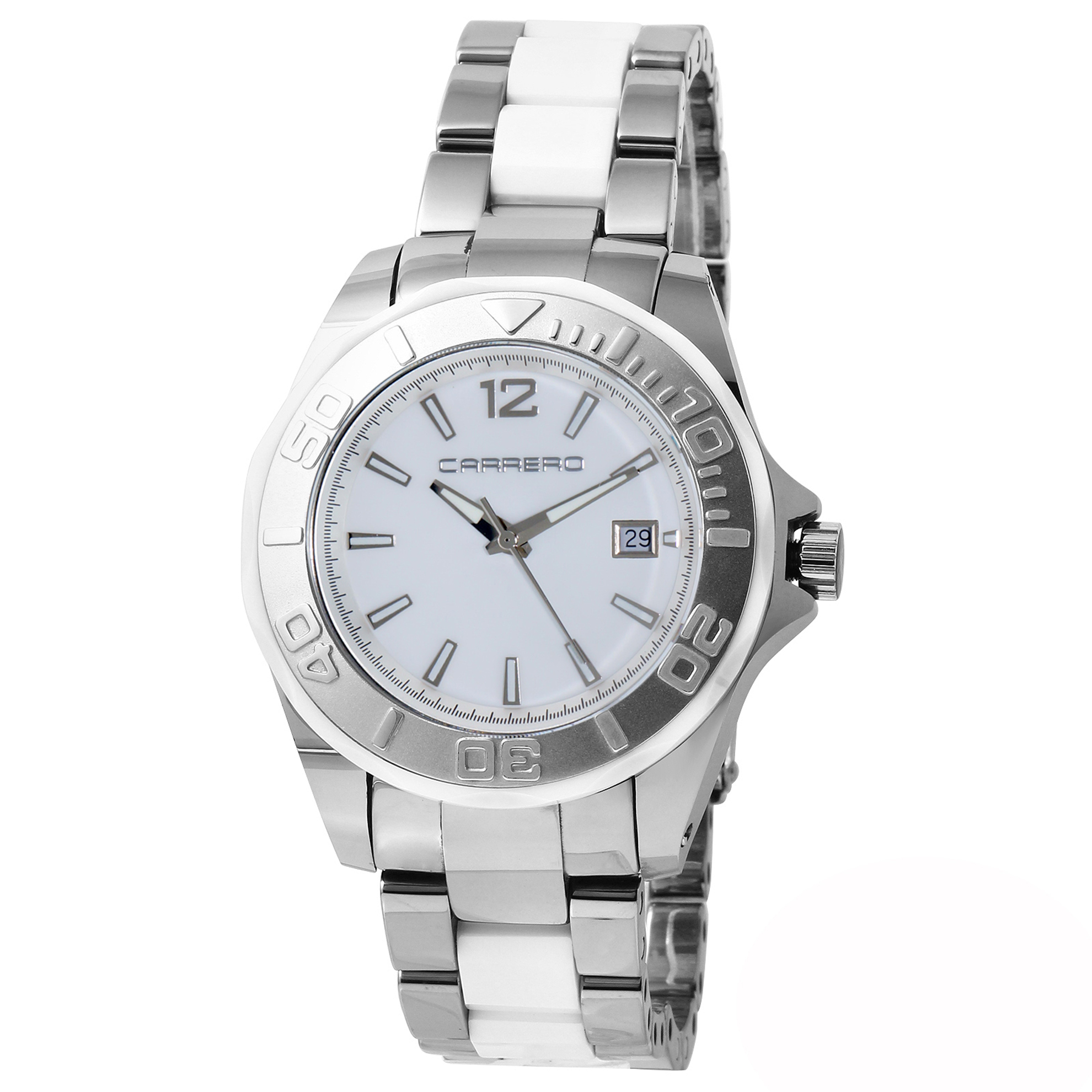 Carrero CO12-WT Carrero Special Edition Tungsten and Ceramic Diver Two-Tone White Dial