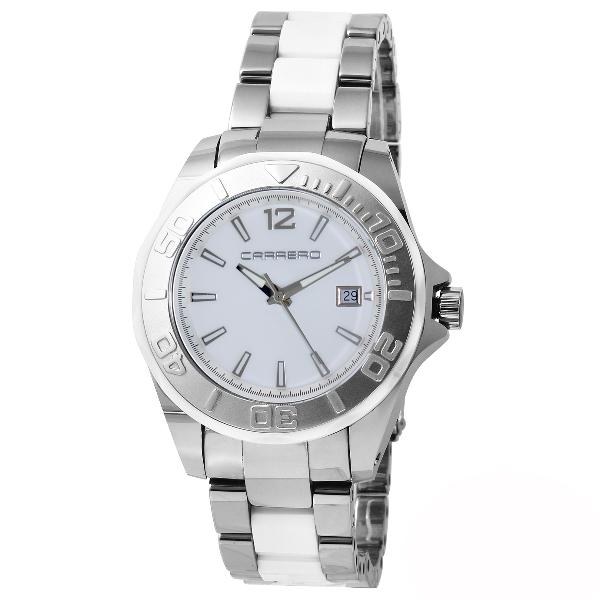 Carrero Special Edition Tungsten and Ceramic Diver Two-Tone White Dial, Price: $289