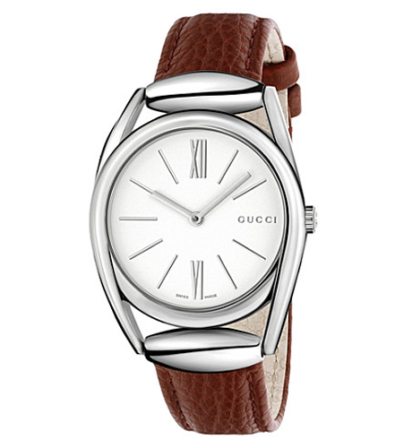 YA140403 Gucci Womens Horsebit YA140403 Quartz Brick Red Band White Dial