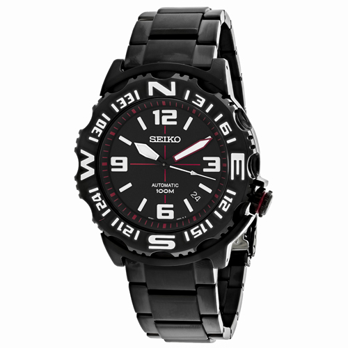 SRP447K1 Seiko Mens Superior Gunmetal Band Black Dial