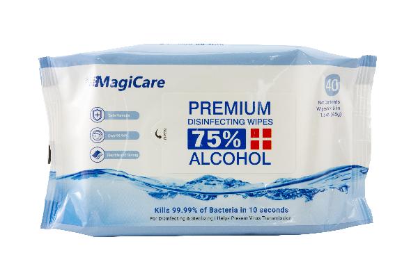 Magicare EPA Registered Premium 75% Alcohol Disinfecting Wipes 35 Packs, 40 Wipes Each, Price: $128