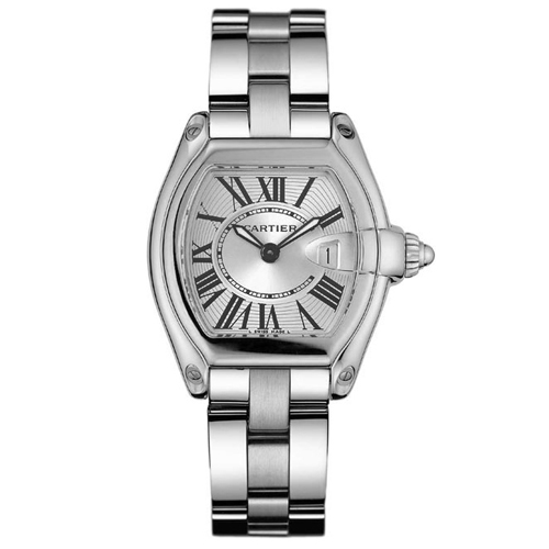 W62016V3 Cartier Womens Roadster W62016V3 Silver Band Silver Dial