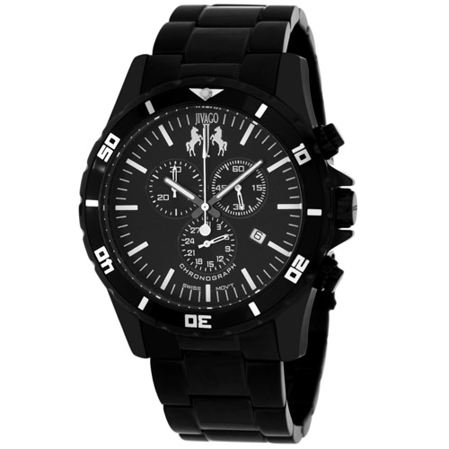 JV6120 Jivago Mens Ultimate Black Band Black Dial