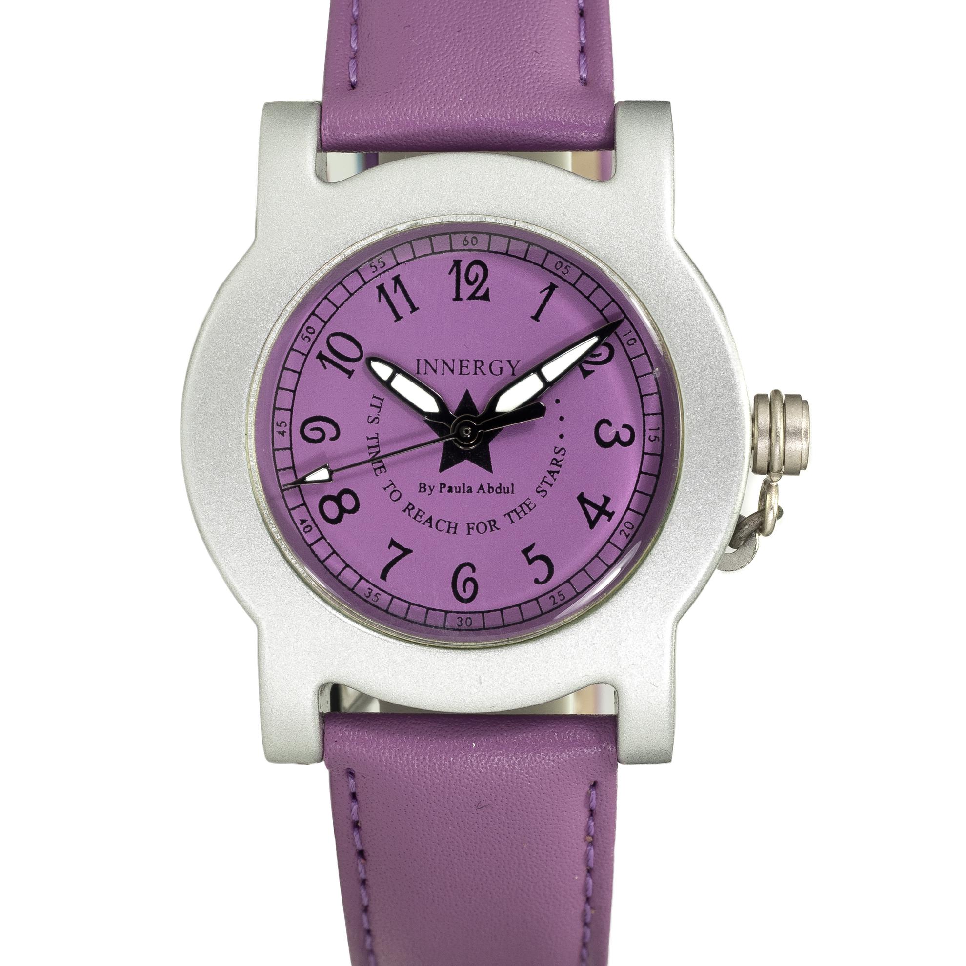 American Idol watch Innergy Swiss Made Timepiece Purple Leather Strap